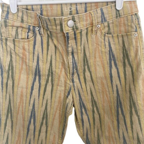 Ann Taylor Loft Multi Color Design Modern Skinny Ankle Jeans Sz 28/6 - Picture 2 of 10